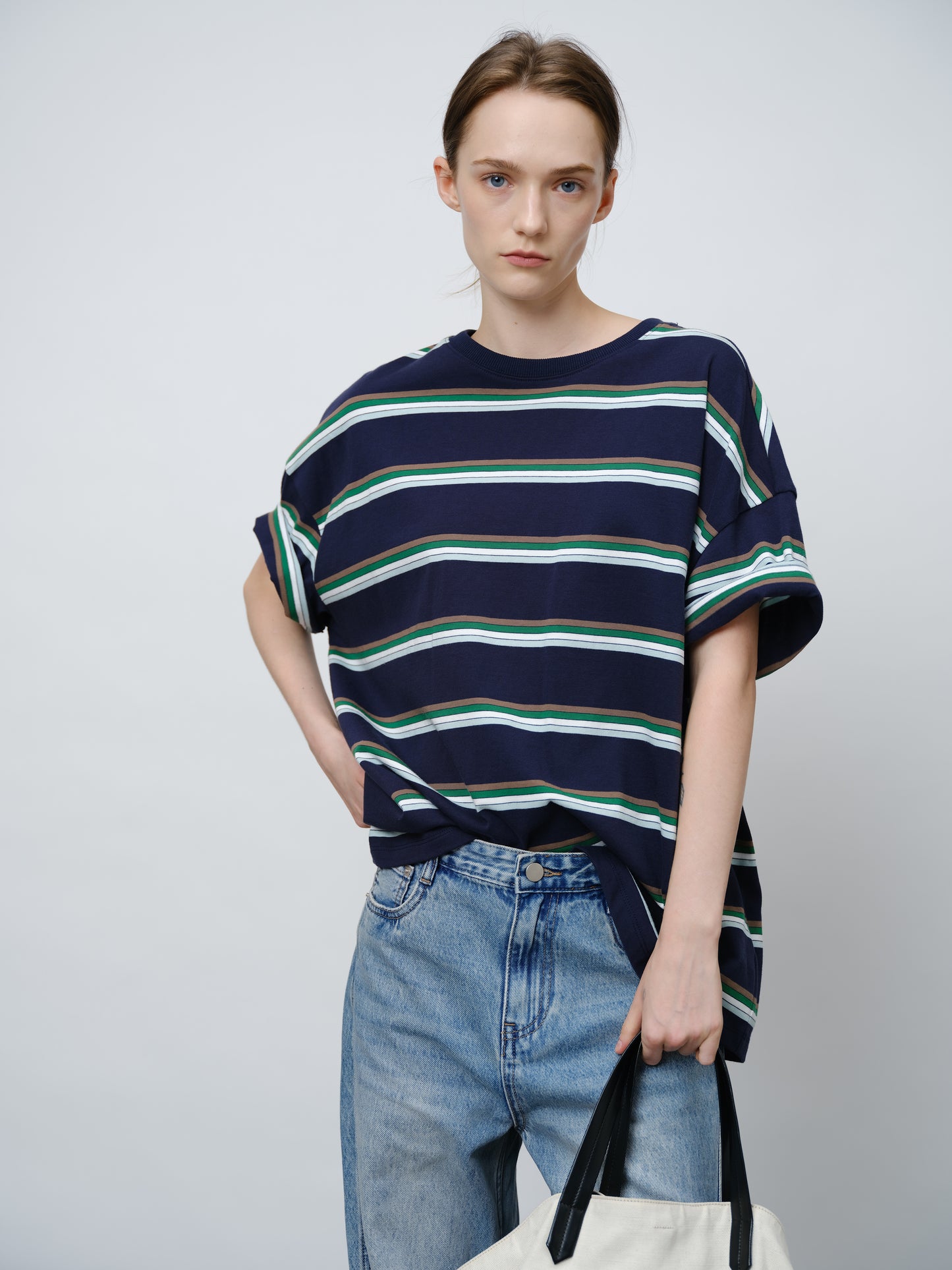 Striped Colorblock T-Shirt