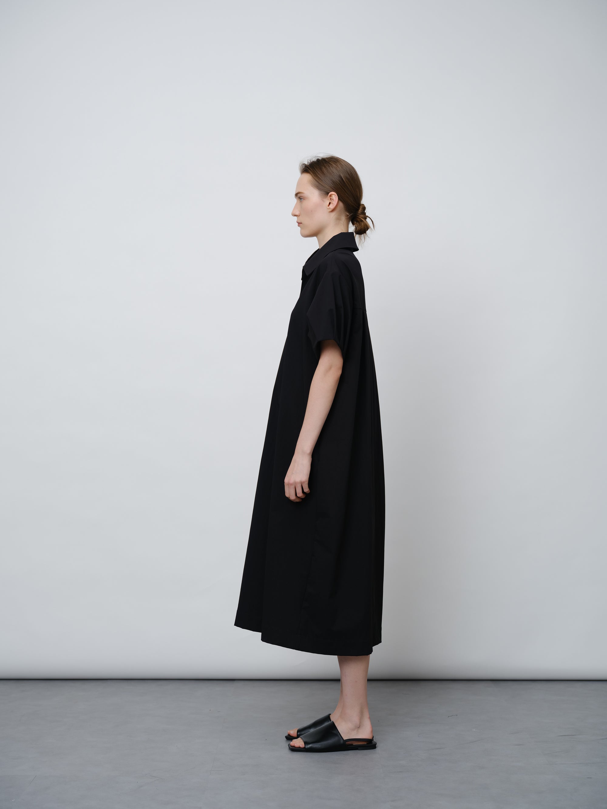 Short-Sleeve Collared Dress