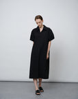 Short-Sleeve Collared Dress