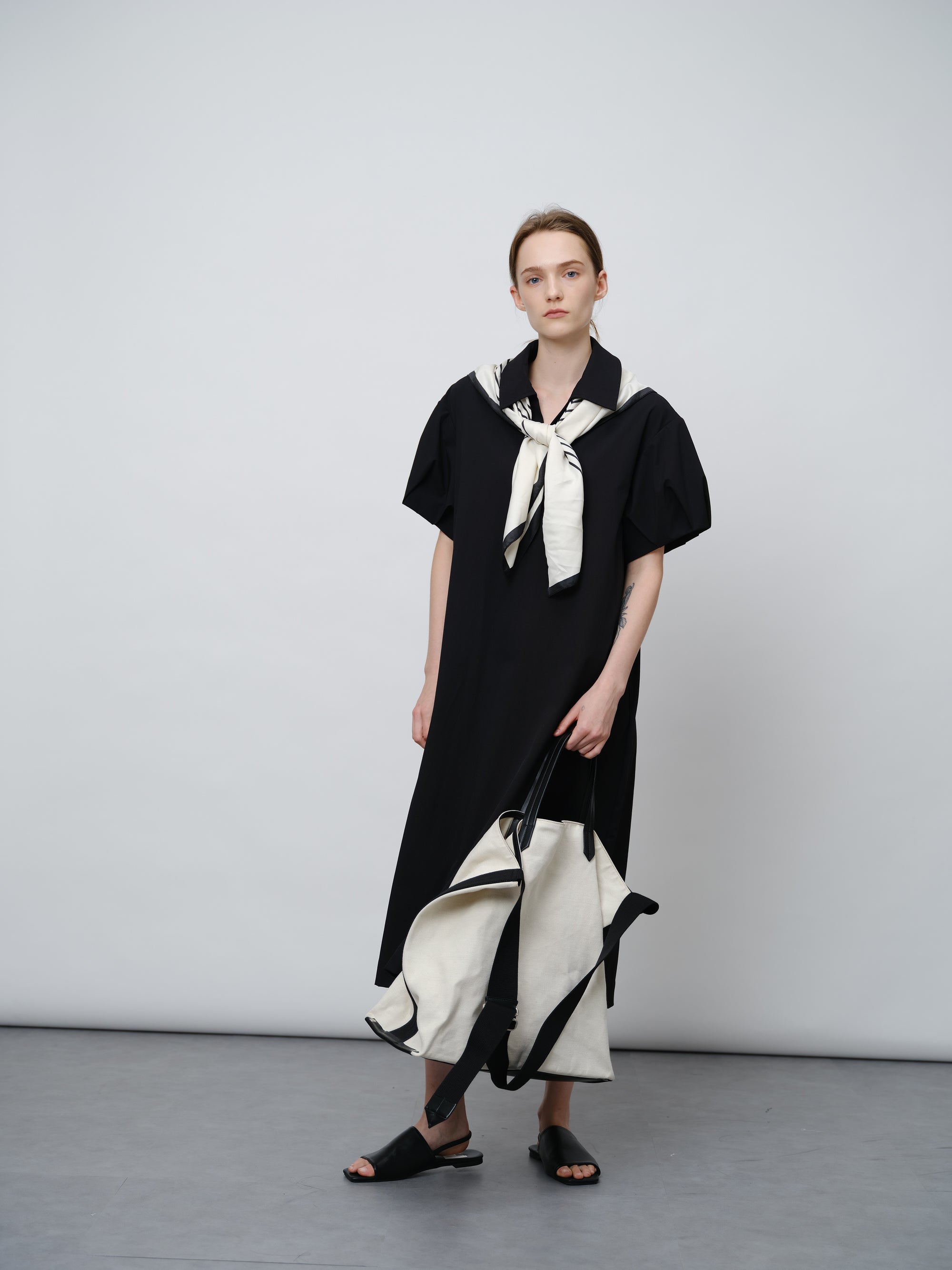 Short-Sleeve Collared Dress
