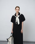 Short-Sleeve Collared Dress