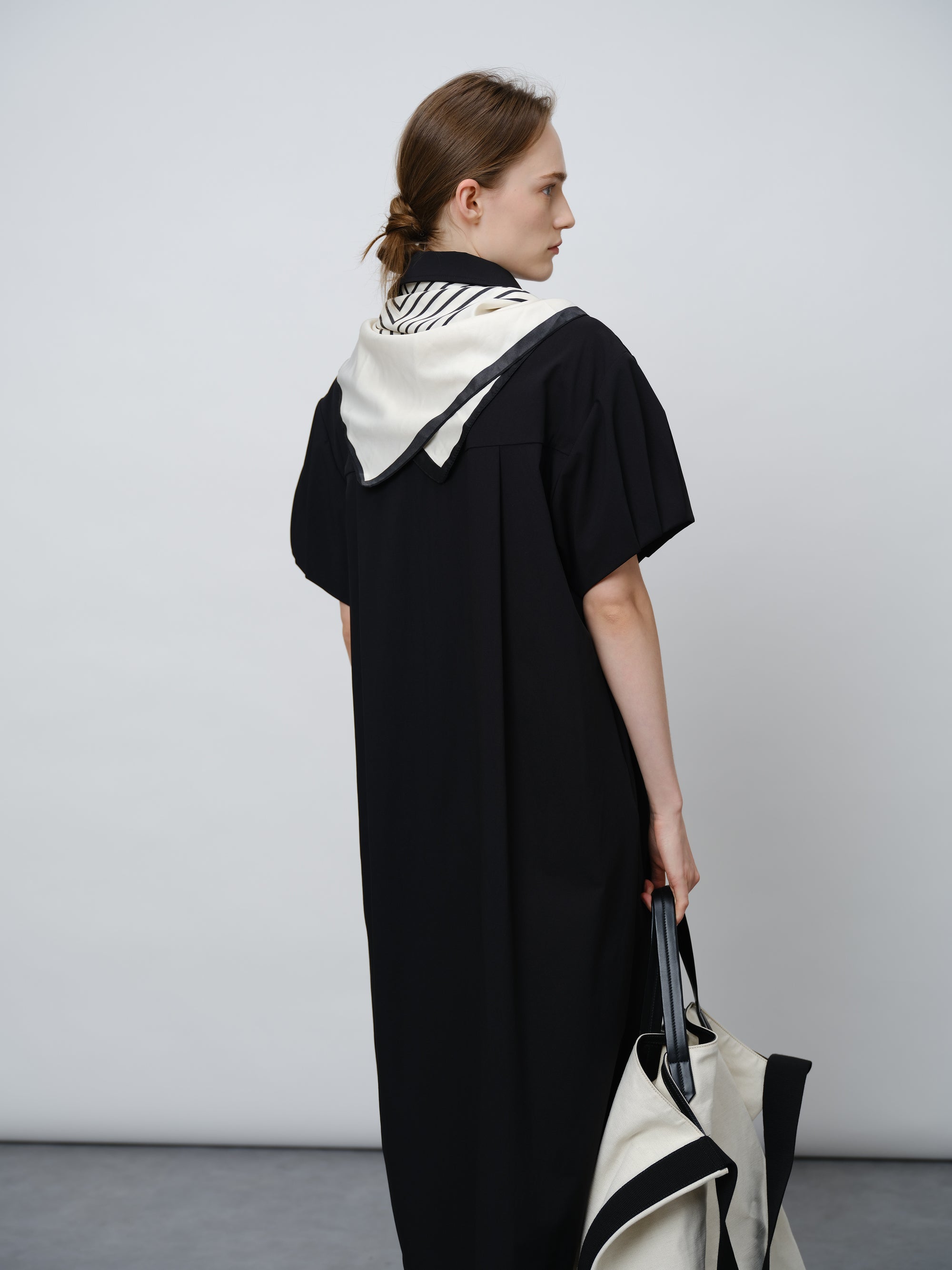 Short-Sleeve Collared Dress