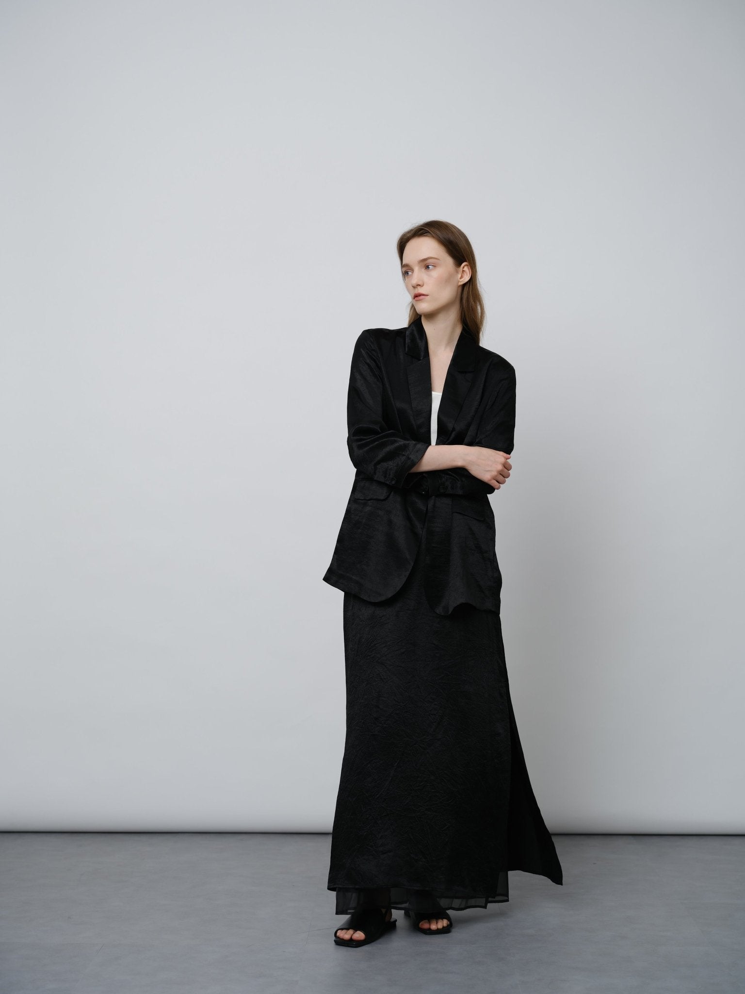 Acetate Midi Skirt - UNIQUE ATTRACTION