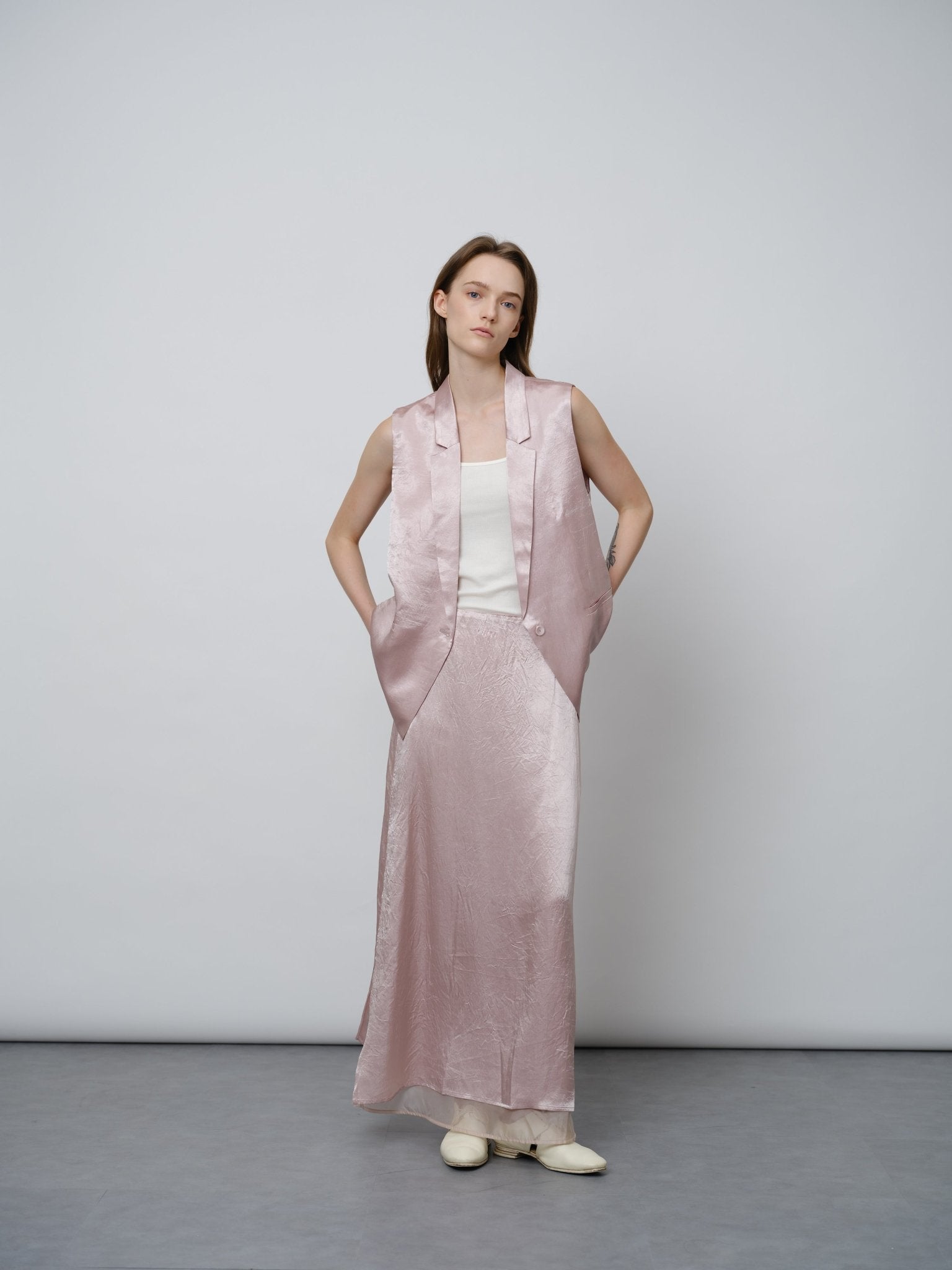 Acetate Midi Skirt - UNIQUE ATTRACTION