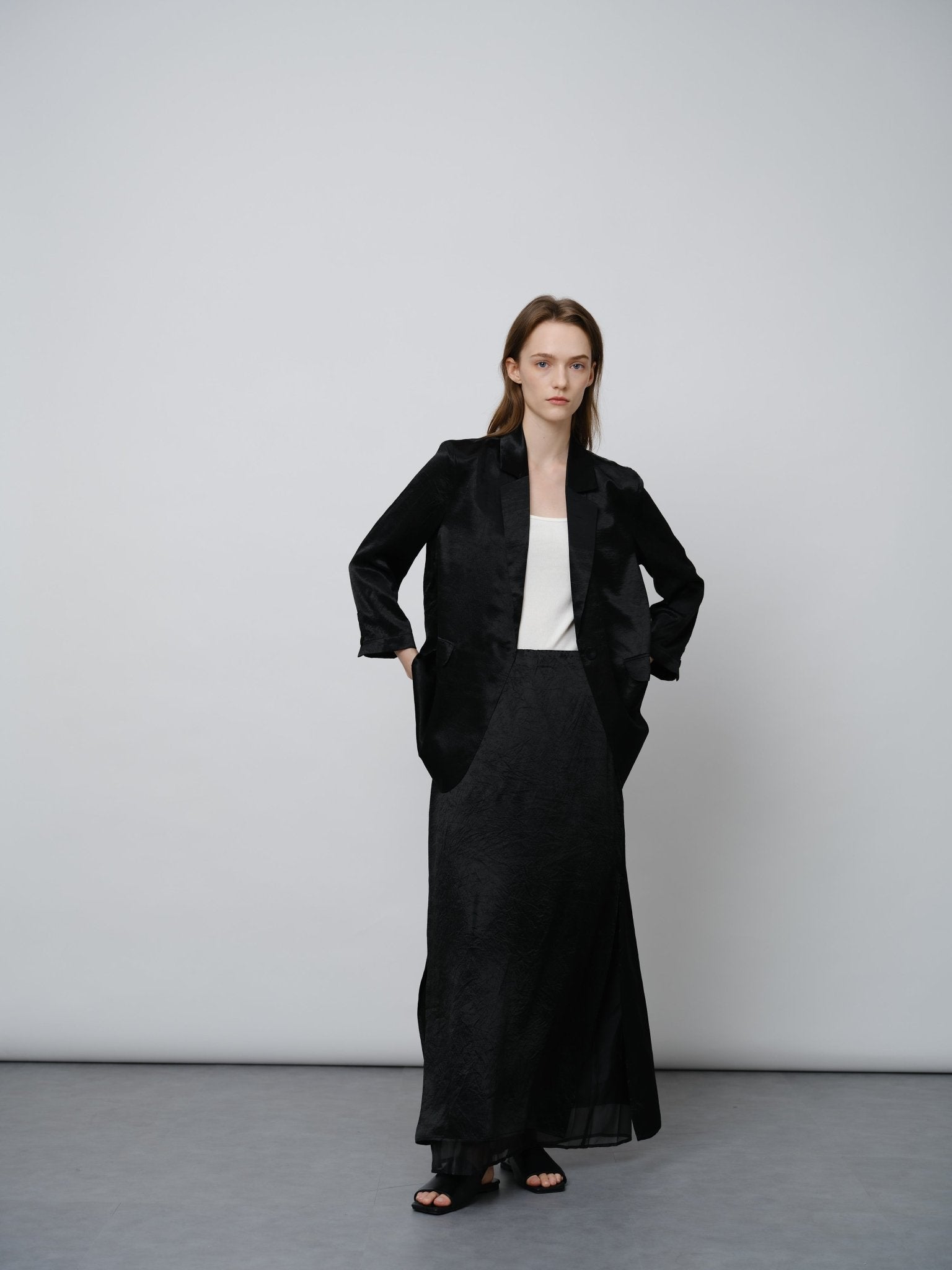 Acetate Midi Skirt - UNIQUE ATTRACTION