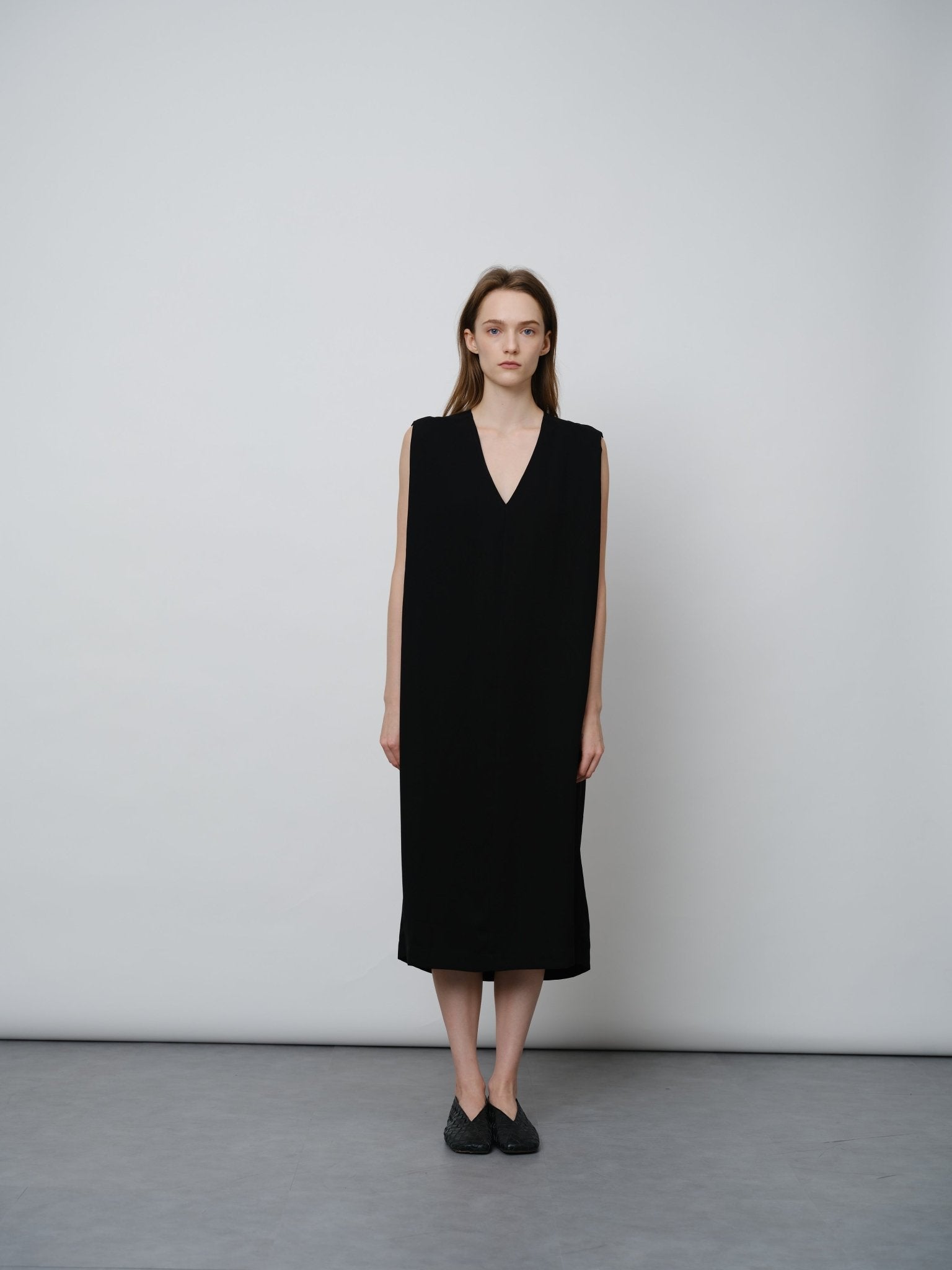 Acetate V - Neck Dress - UNIQUE ATTRACTION