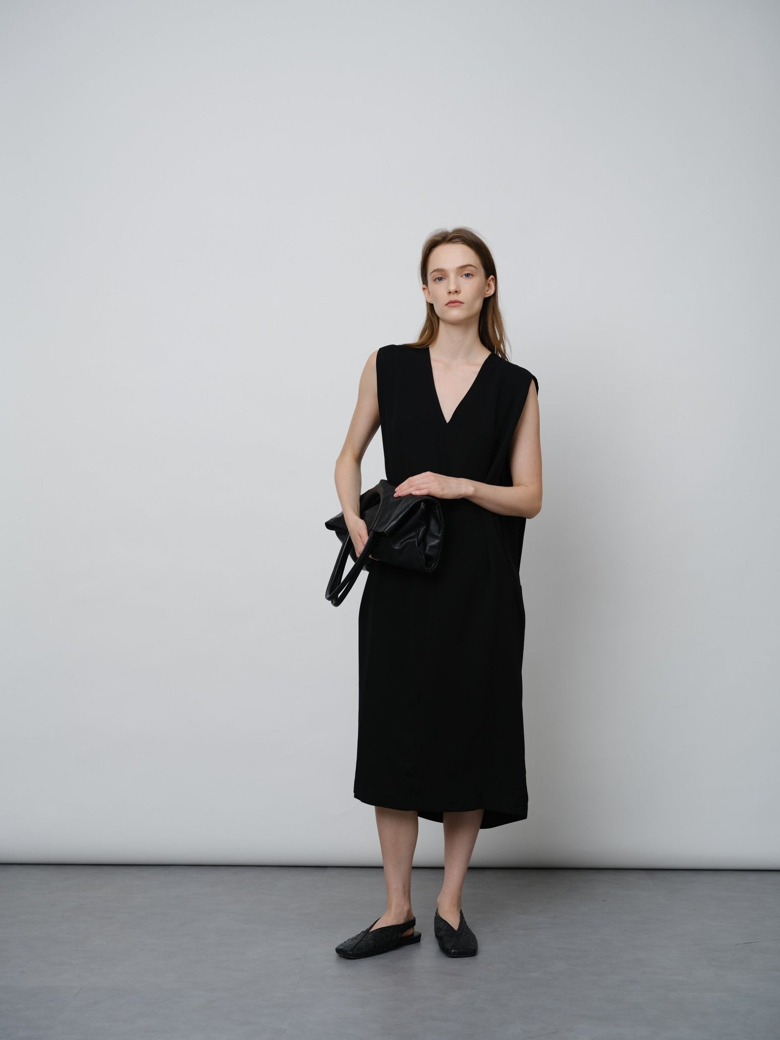 Acetate V - Neck Dress - UNIQUE ATTRACTION