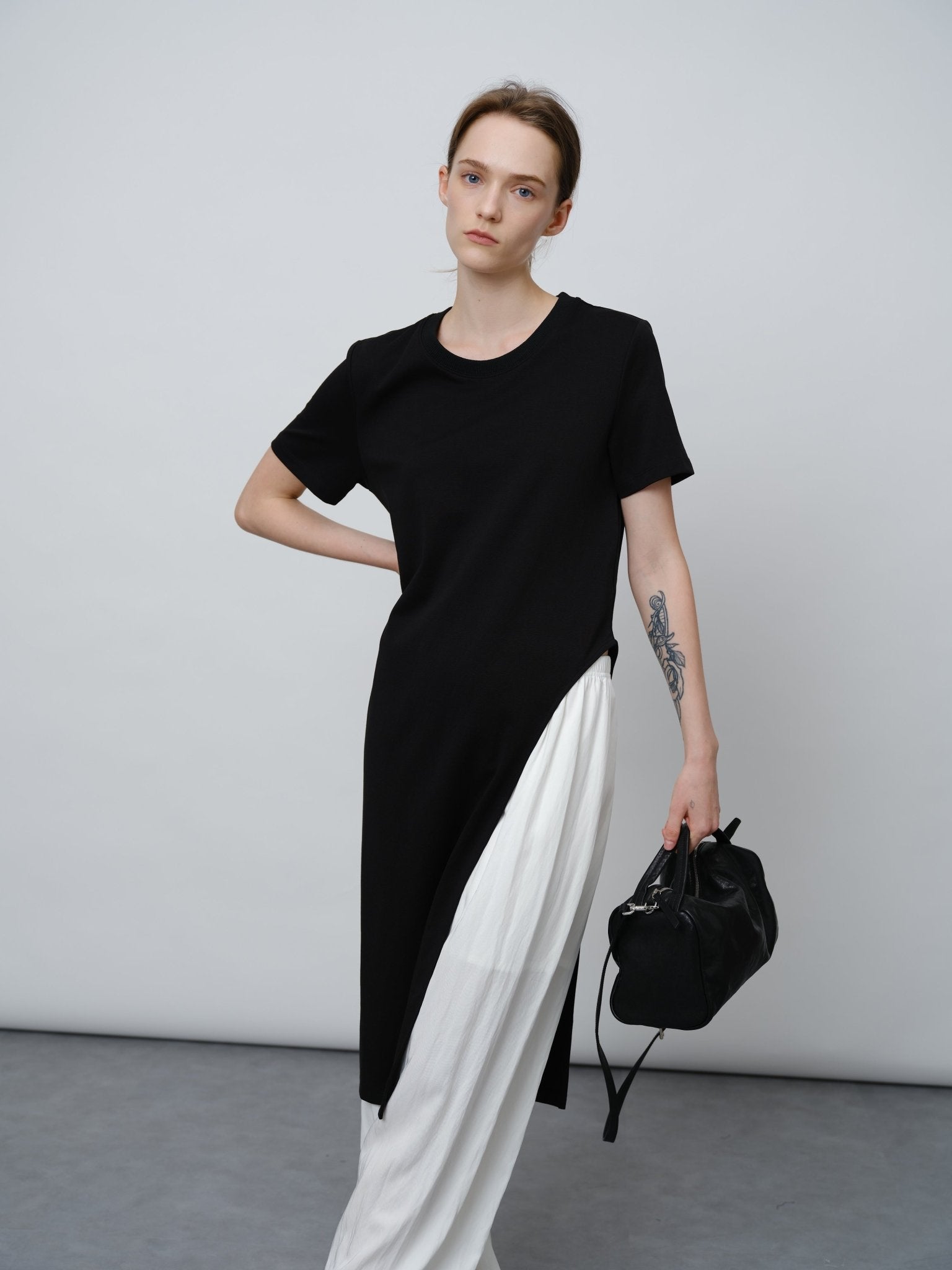 Asymmetric Slash - Hem Tee - UNIQUE ATTRACTION