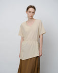 Asymmetrical Tie - Waist Tunic Shirt - UNIQUE ATTRACTION