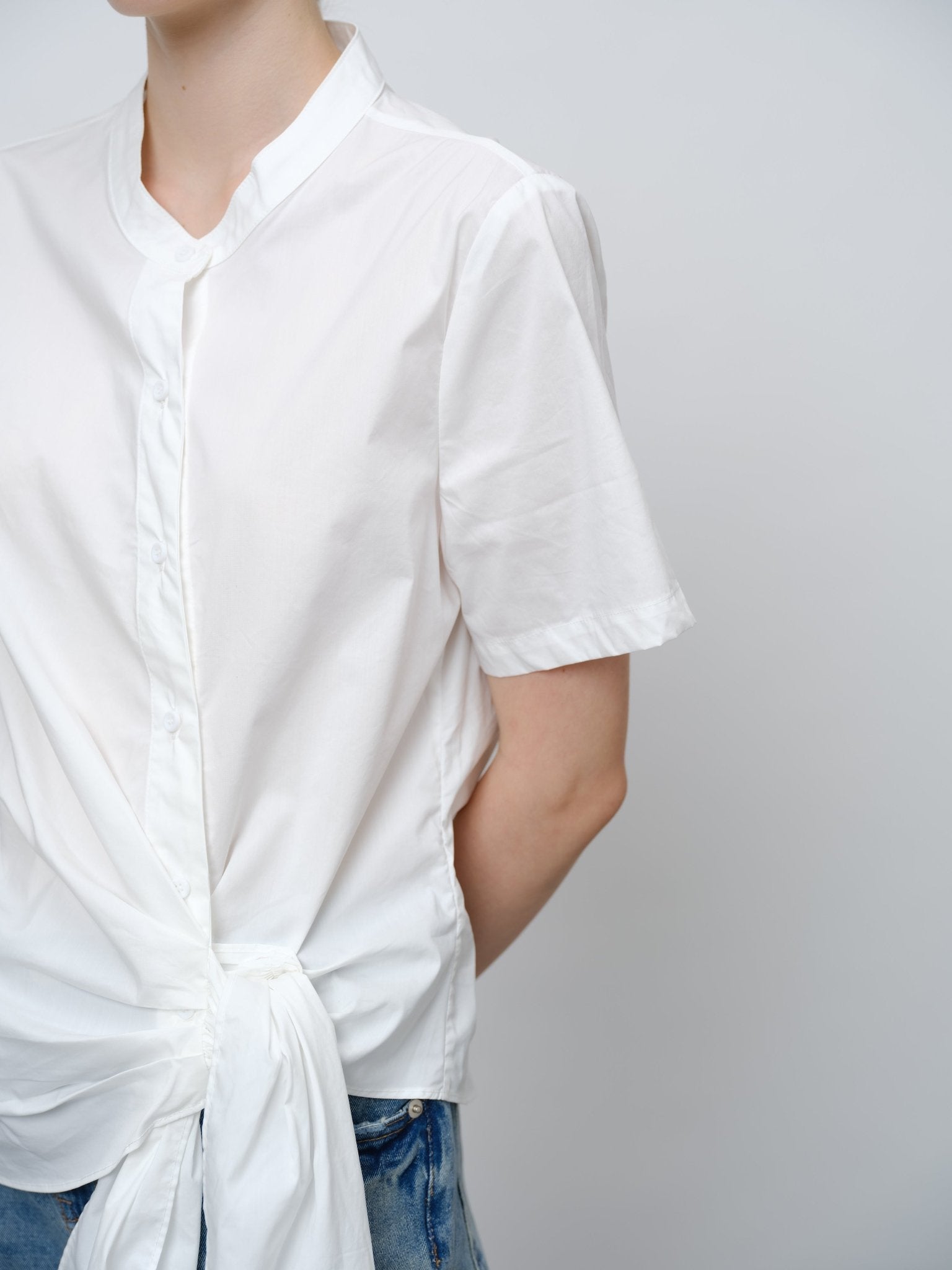 Asymmetry Wrap Shirt - UNIQUE ATTRACTION