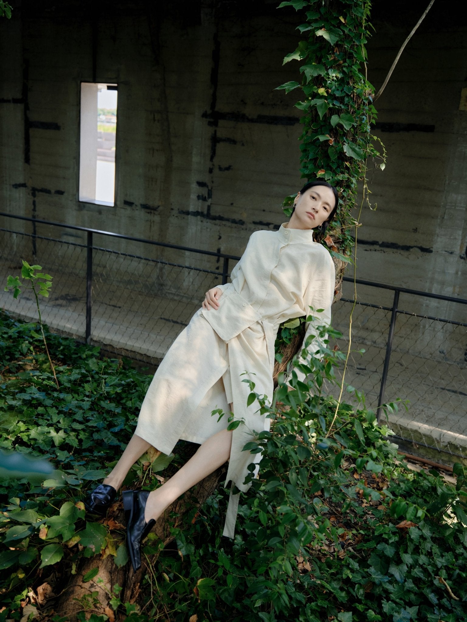 Belted Tencel Trench Dress - UNIQUE ATTRACTION