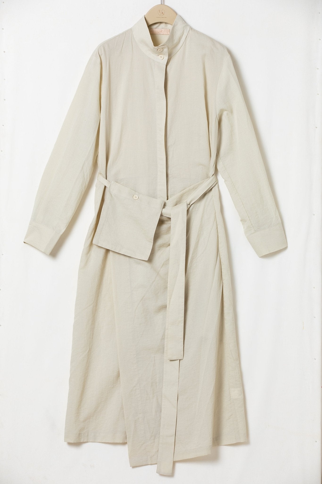 Belted Tencel Trench Dress - UNIQUE ATTRACTION