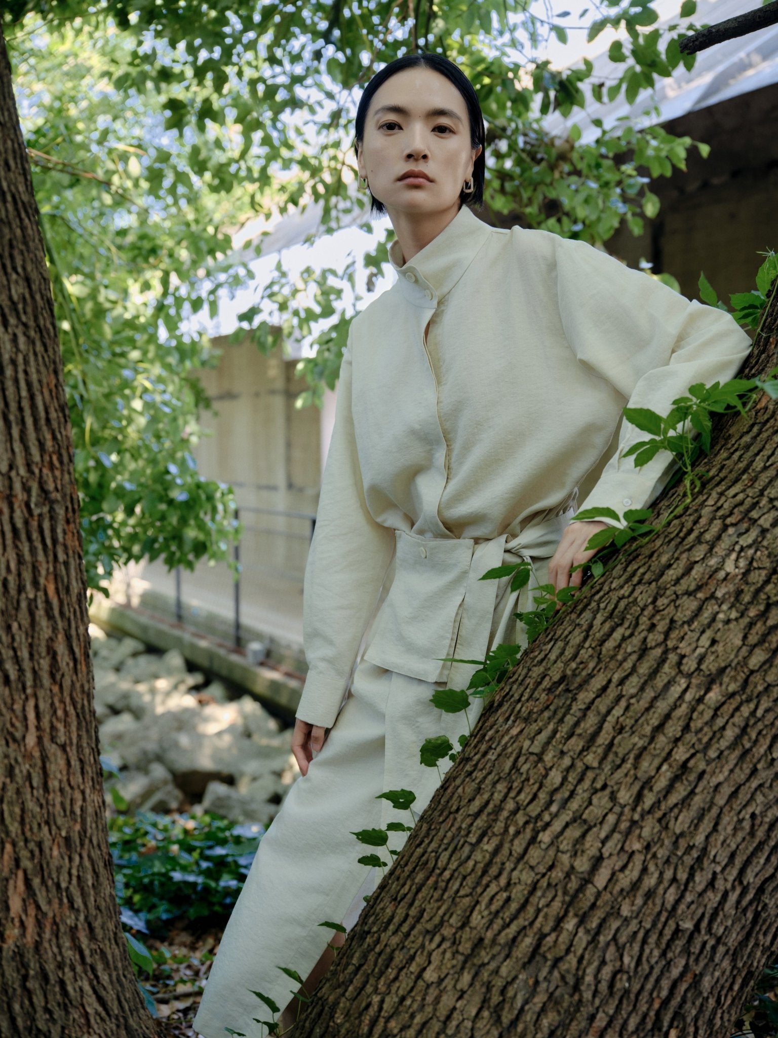 Belted Tencel Trench Dress - UNIQUE ATTRACTION