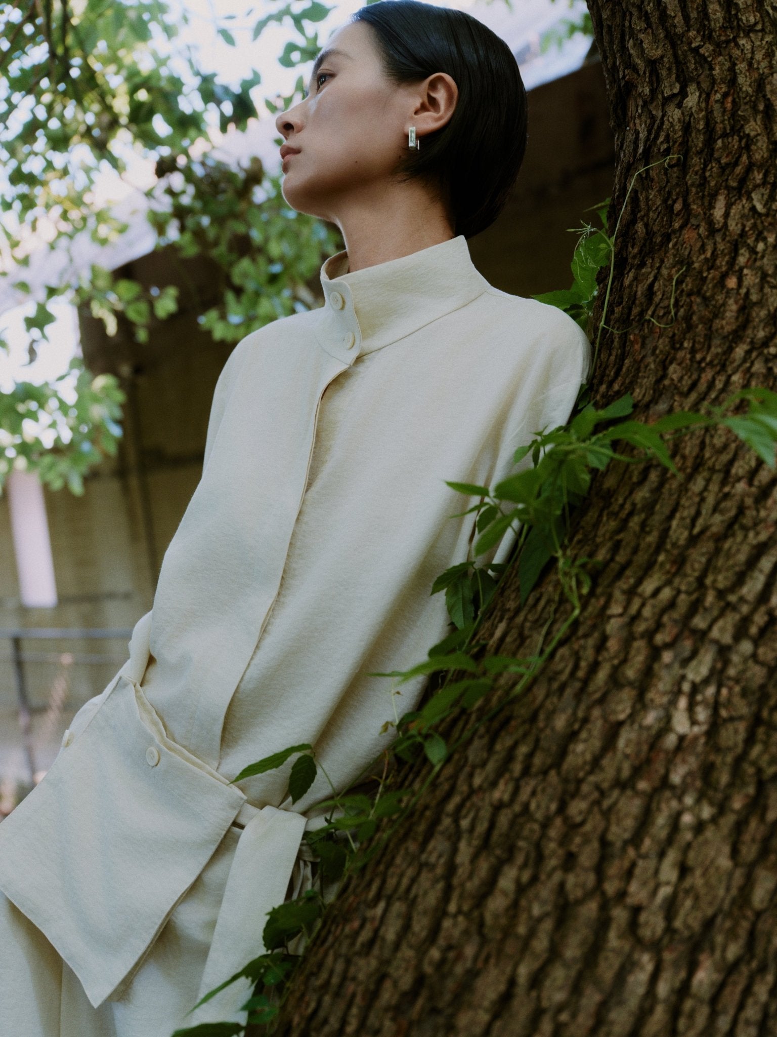 Belted Tencel Trench Dress - UNIQUE ATTRACTION