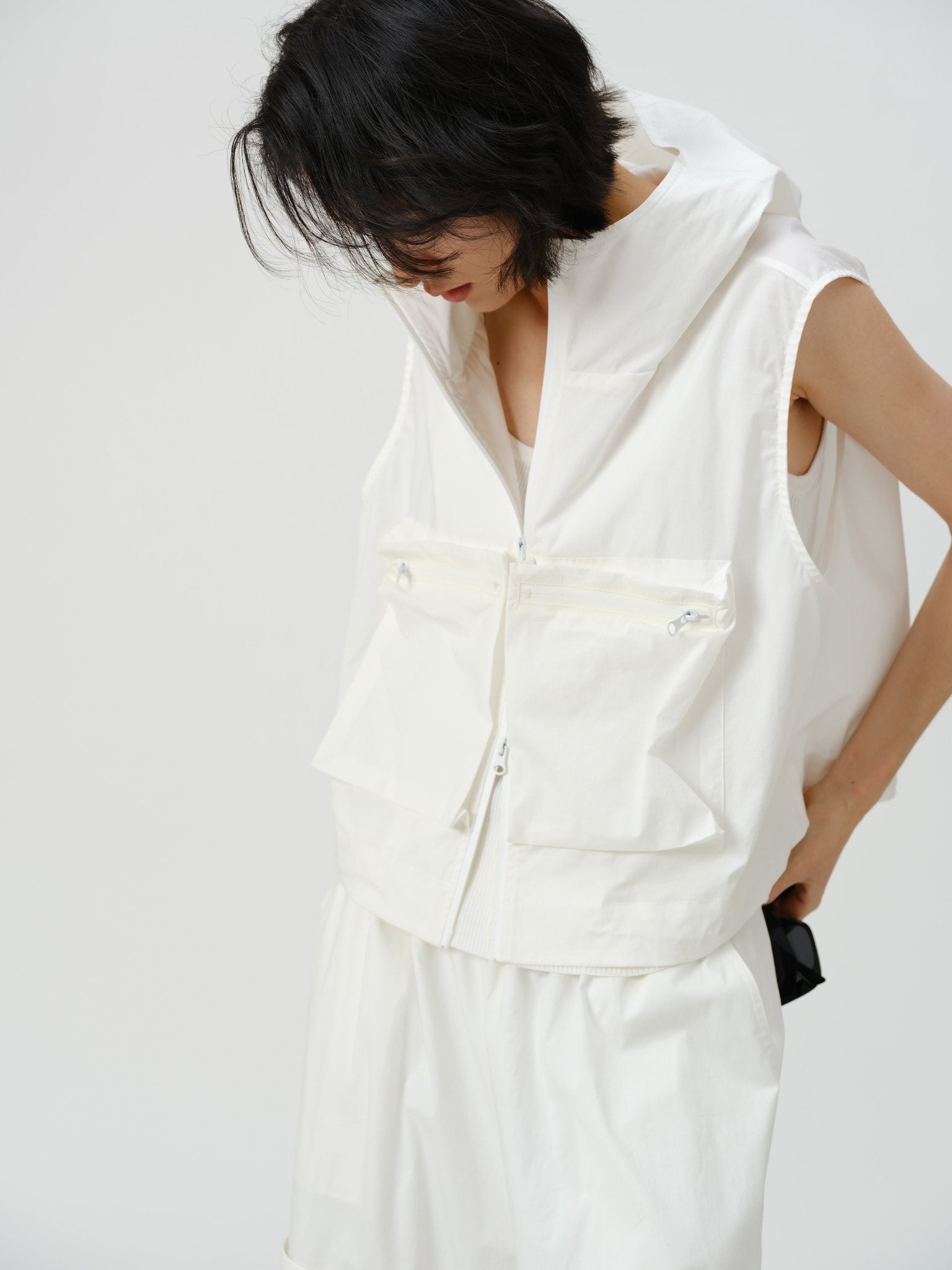 Cropped Utility Vest - UNIQUE ATTRACTION