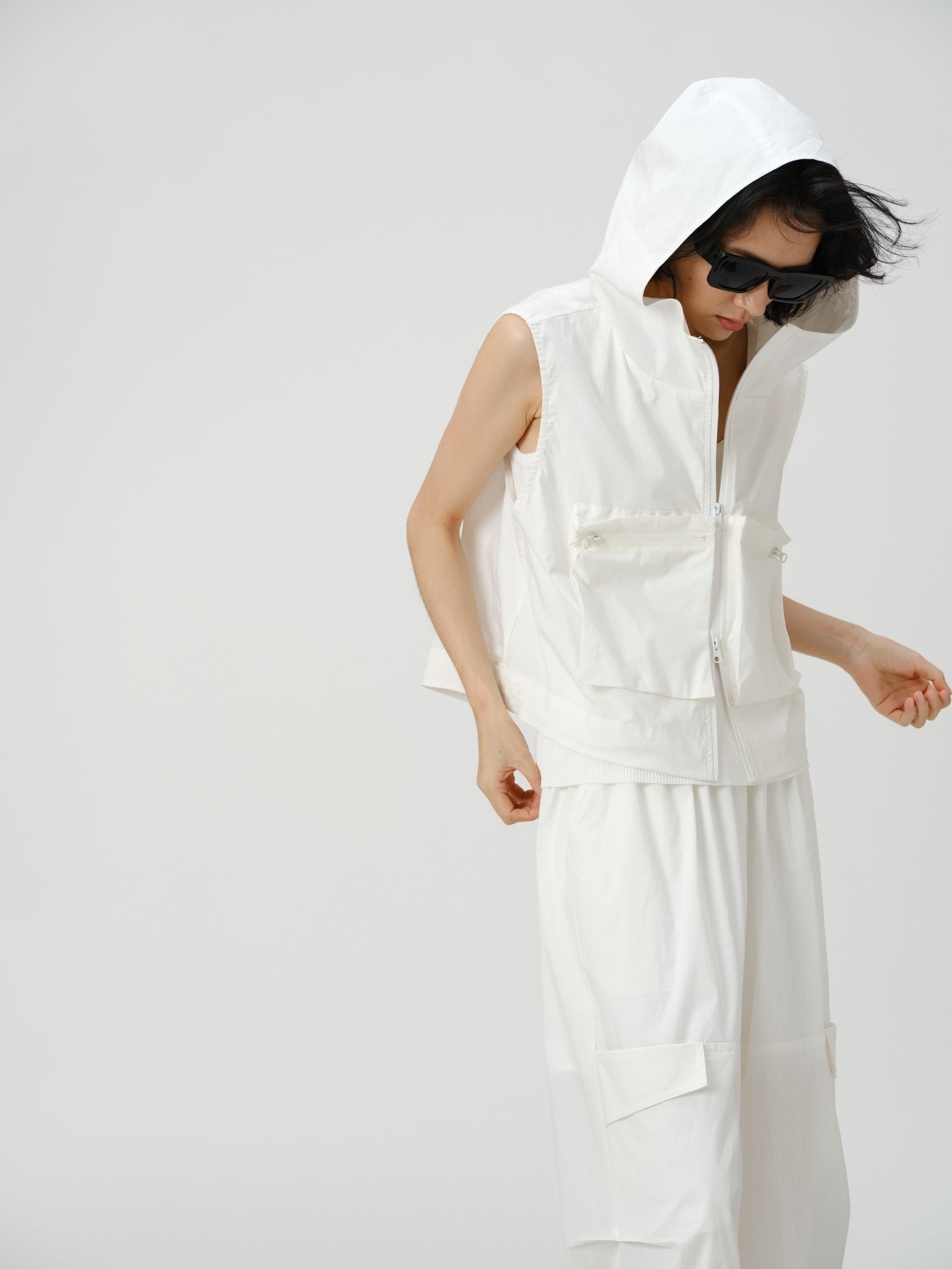 Cropped Utility Vest - UNIQUE ATTRACTION