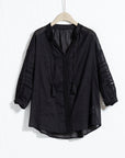 Boho Lace Linen Blouse