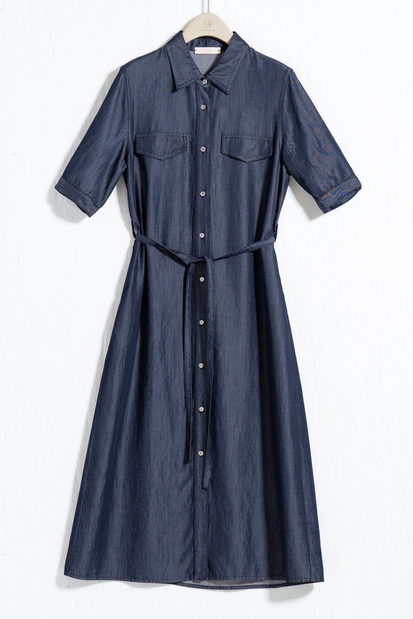Denim Tie - Waist Dress - UNIQUE ATTRACTION