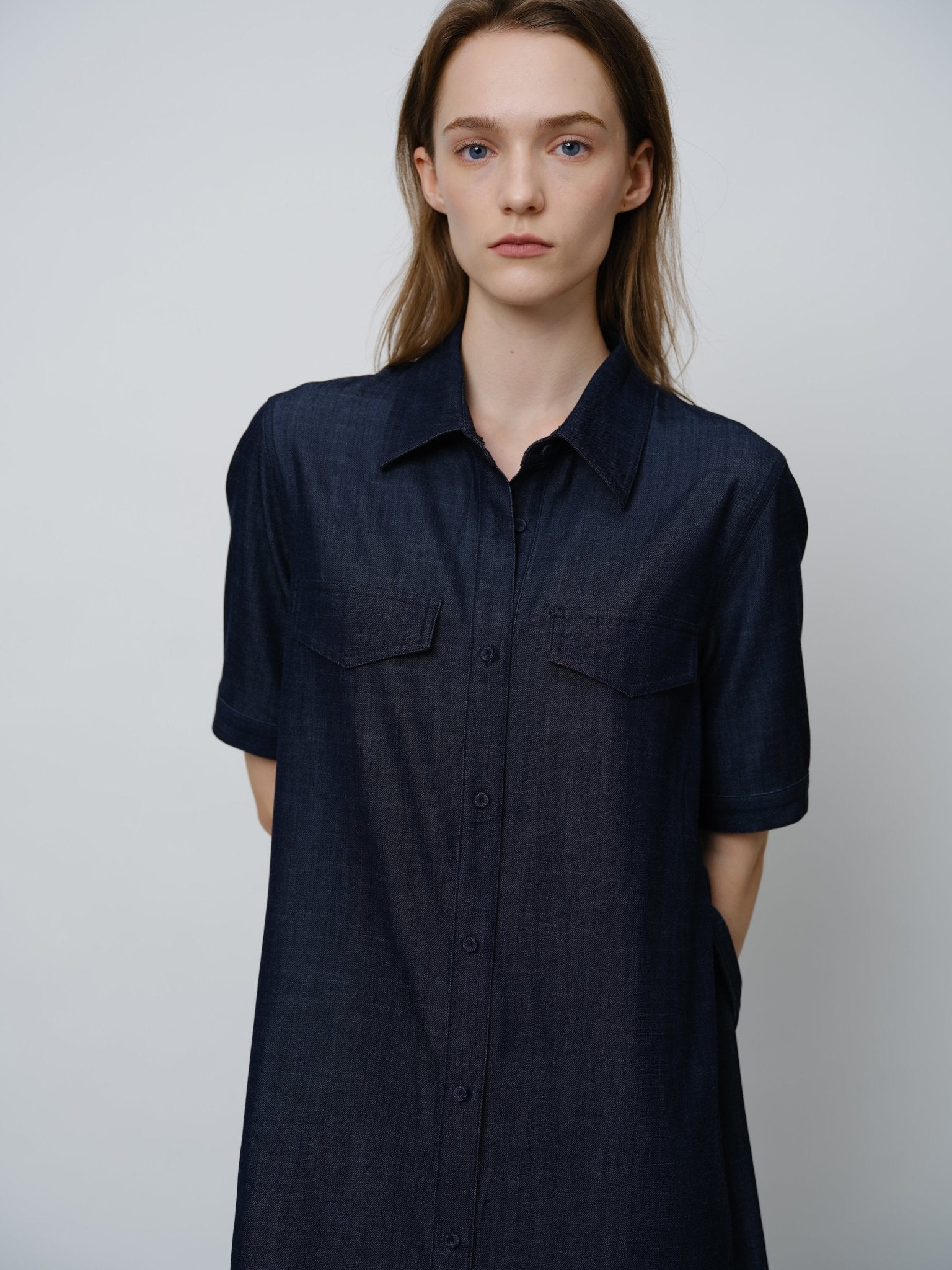 Denim Tie - Waist Dress - UNIQUE ATTRACTION