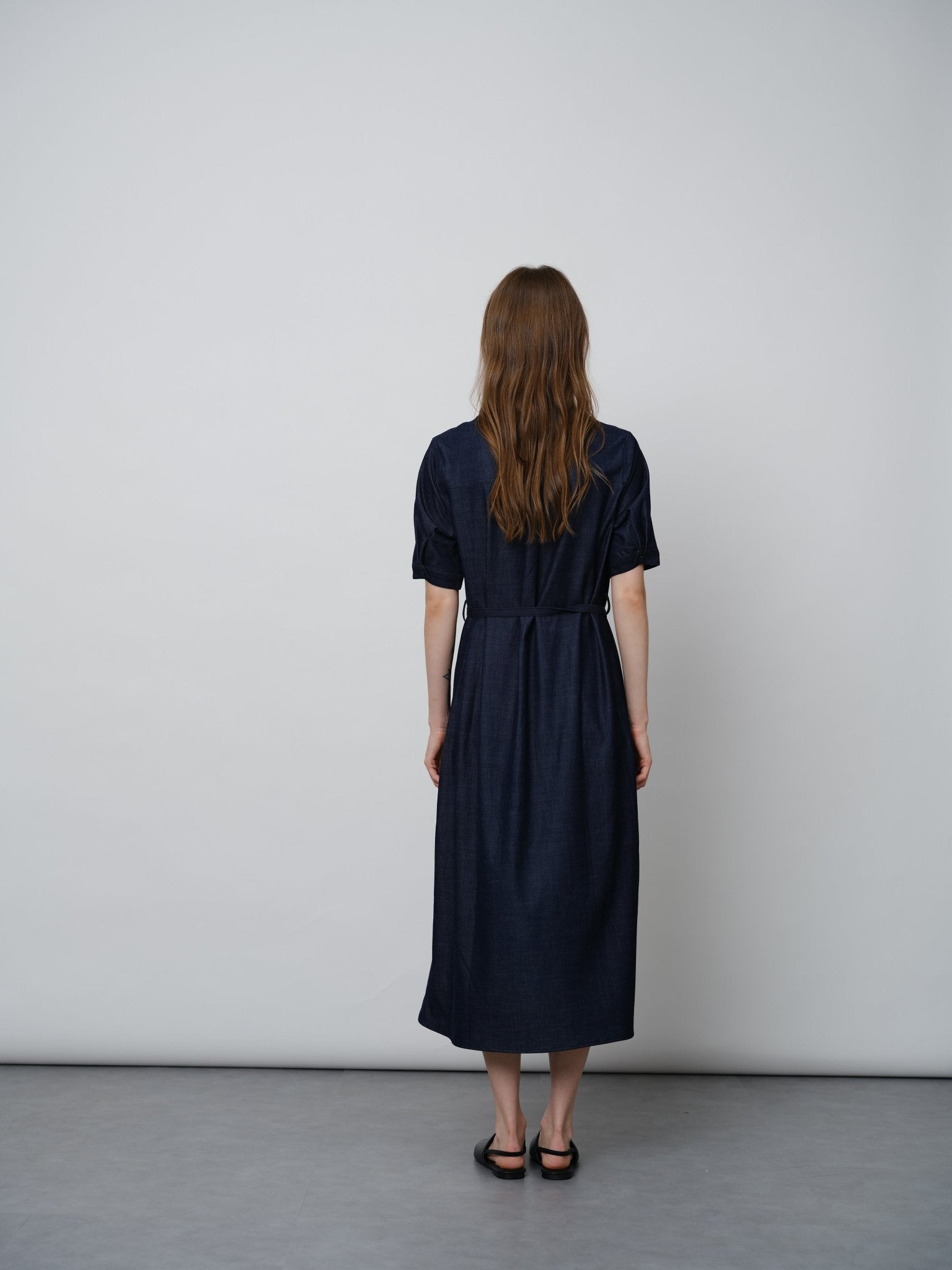 Denim Tie - Waist Dress - UNIQUE ATTRACTION