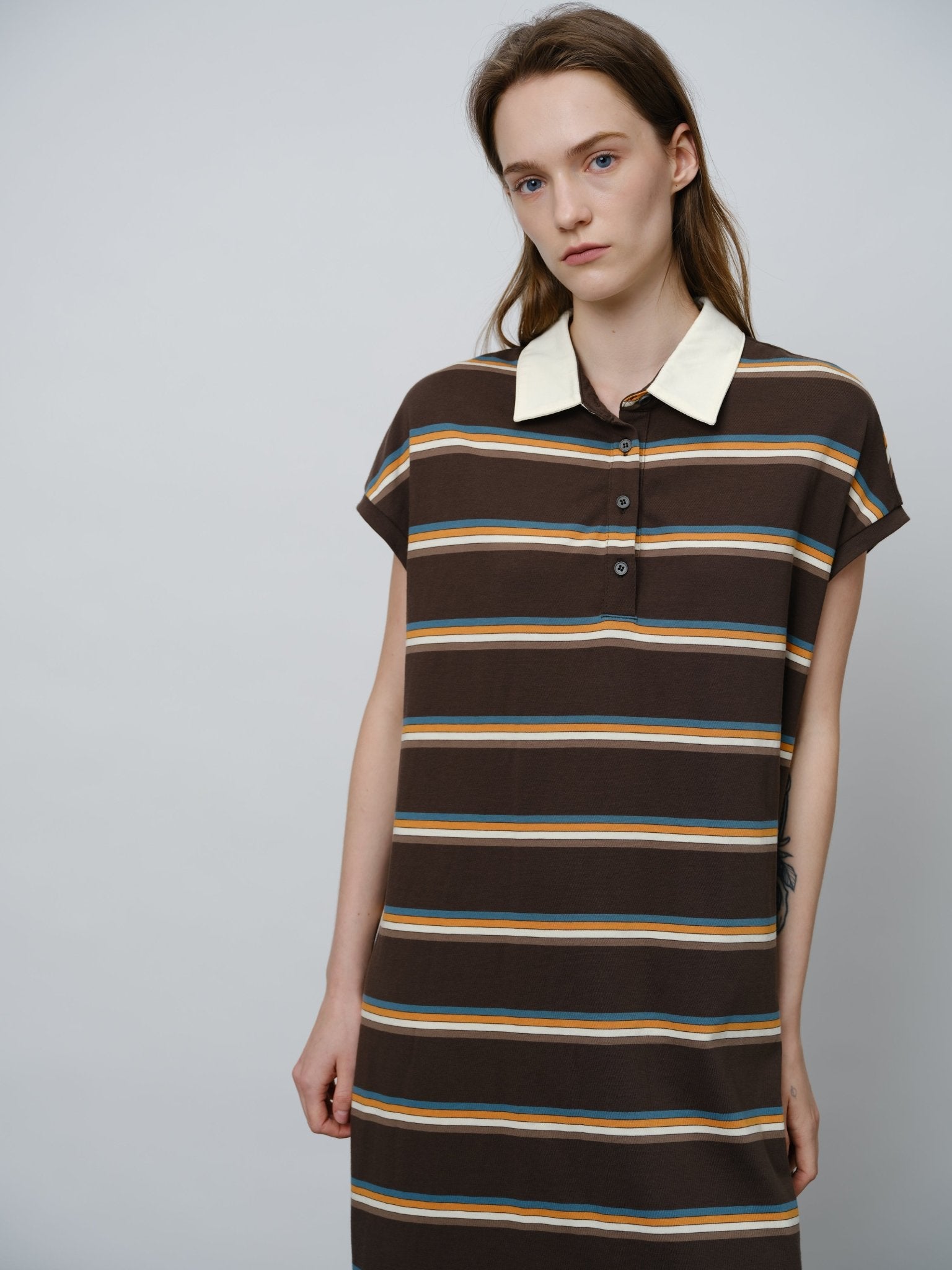 Double - Yarn Stripe Dress - UNIQUE ATTRACTION