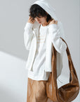 Draped Collar Coat - UNIQUE ATTRACTION