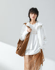 Draped Collar Coat - UNIQUE ATTRACTION