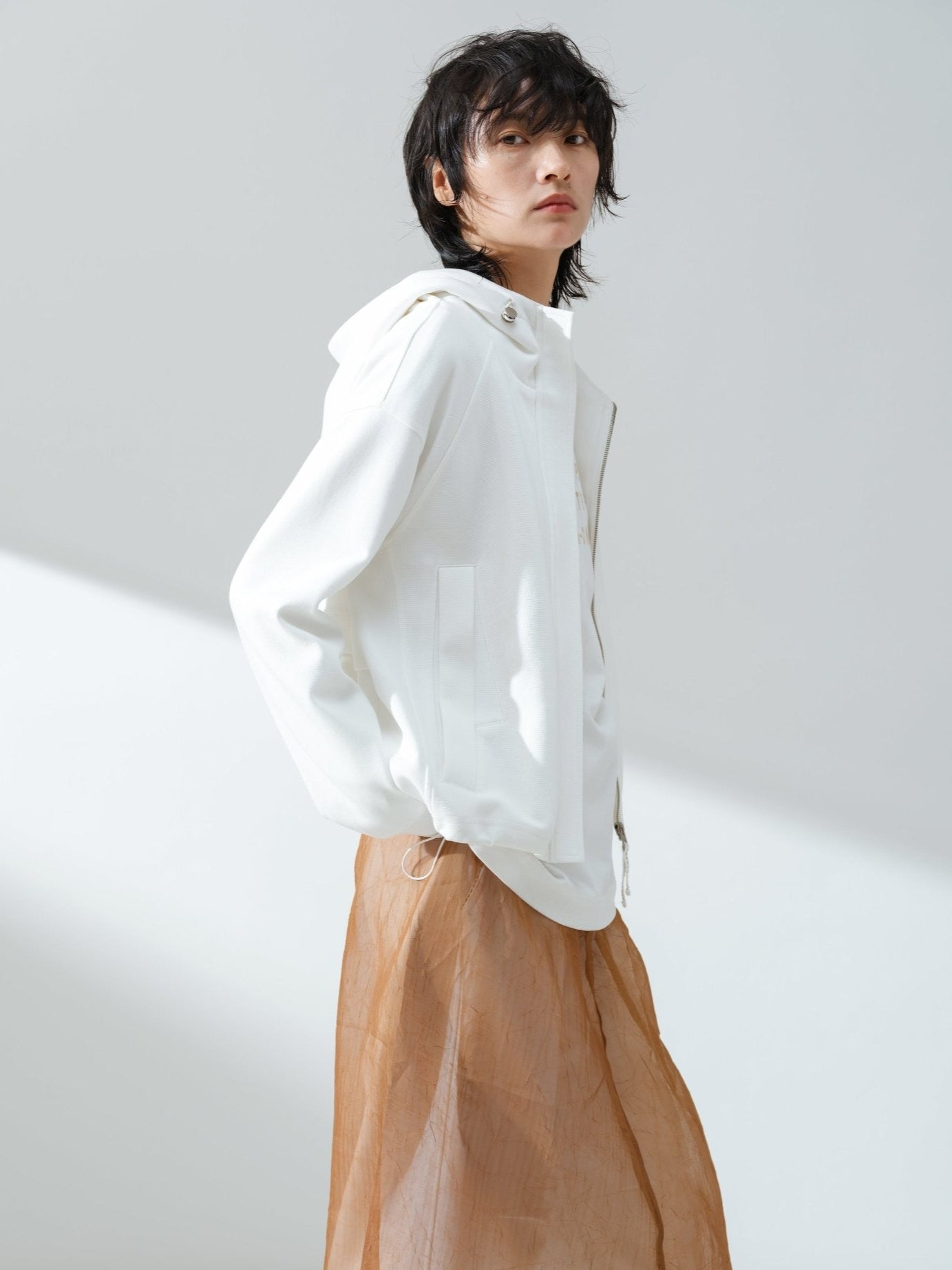 Draped Collar Coat - UNIQUE ATTRACTION