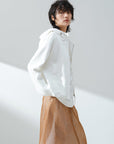 Draped Collar Coat - UNIQUE ATTRACTION