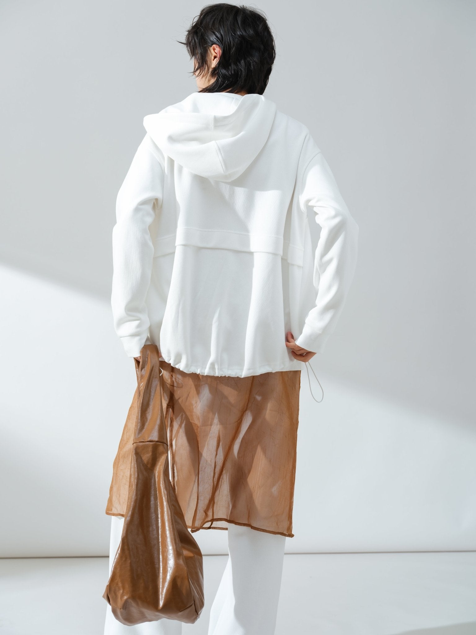 Draped Collar Coat - UNIQUE ATTRACTION