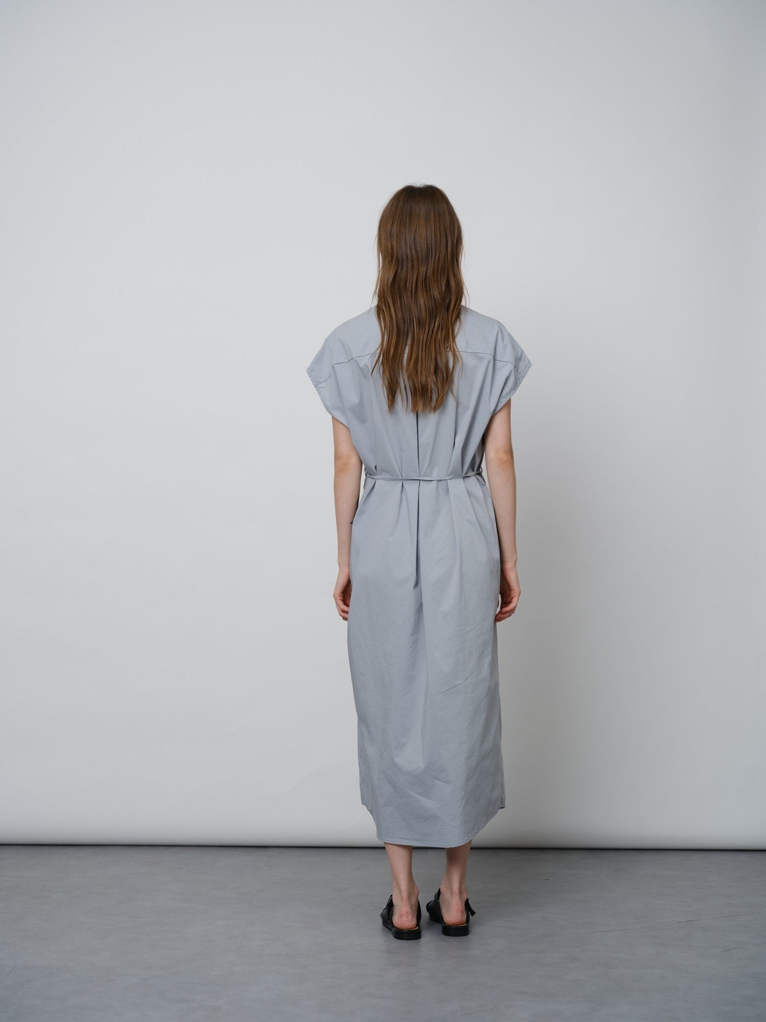 Effortless Tie Waist Shirt Dress - UNIQUE ATTRACTION