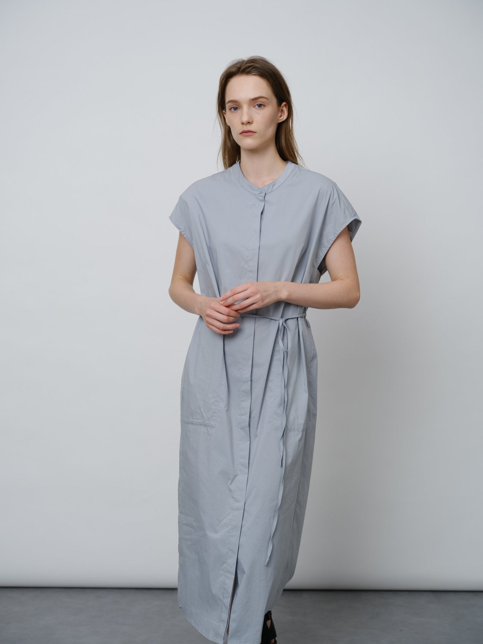 Effortless Tie Waist Shirt Dress - UNIQUE ATTRACTION