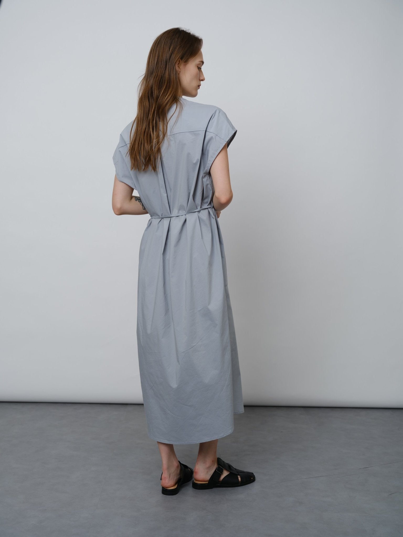 Effortless Tie Waist Shirt Dress - UNIQUE ATTRACTION