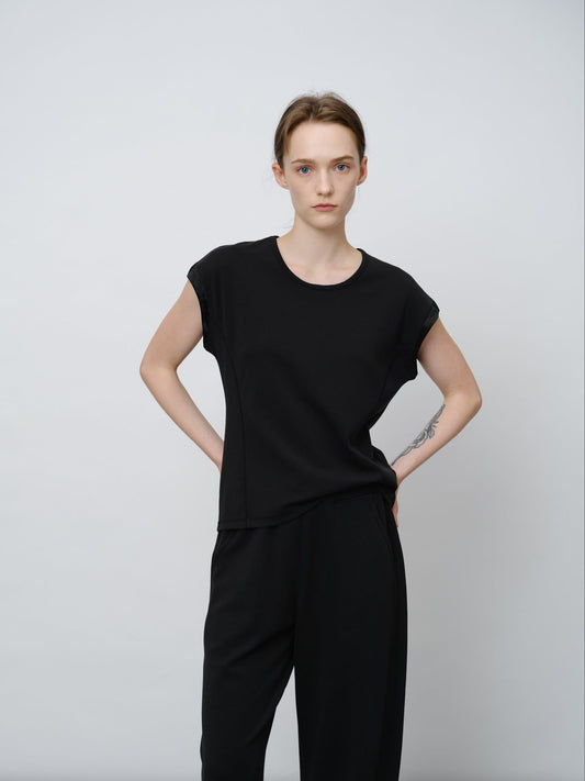 Fluttering Short Sleeves Top - UNIQUE ATTRACTION