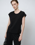 Fluttering Short Sleeves Top - UNIQUE ATTRACTION