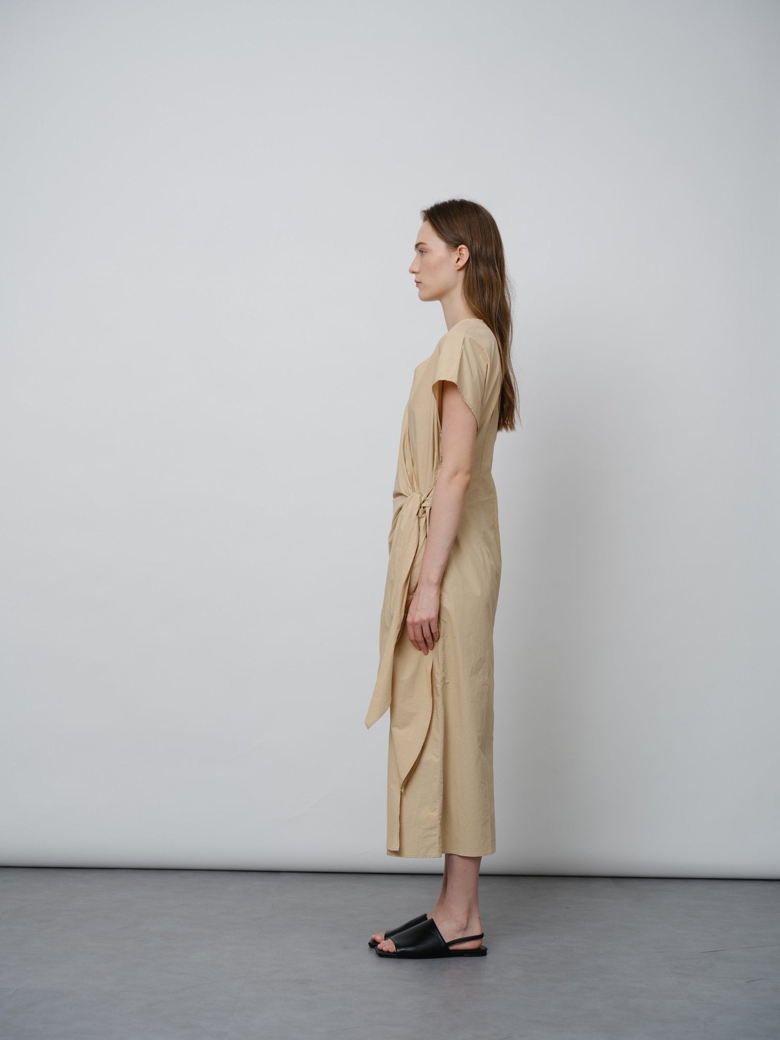 Luxury Pima Cotton Twist - Waist Dress - UNIQUE ATTRACTION