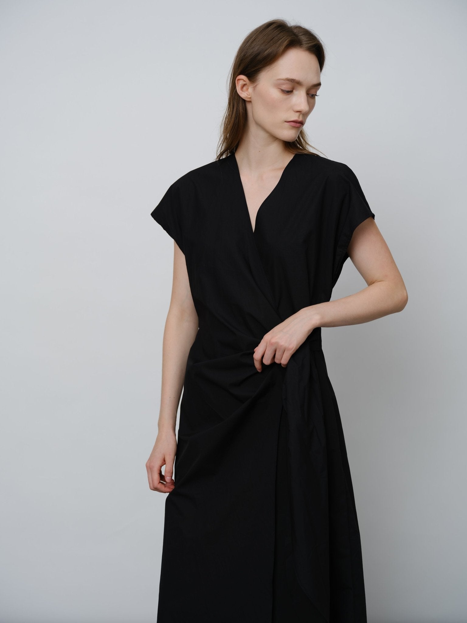 Luxury Pima Cotton Twist - Waist Dress - UNIQUE ATTRACTION