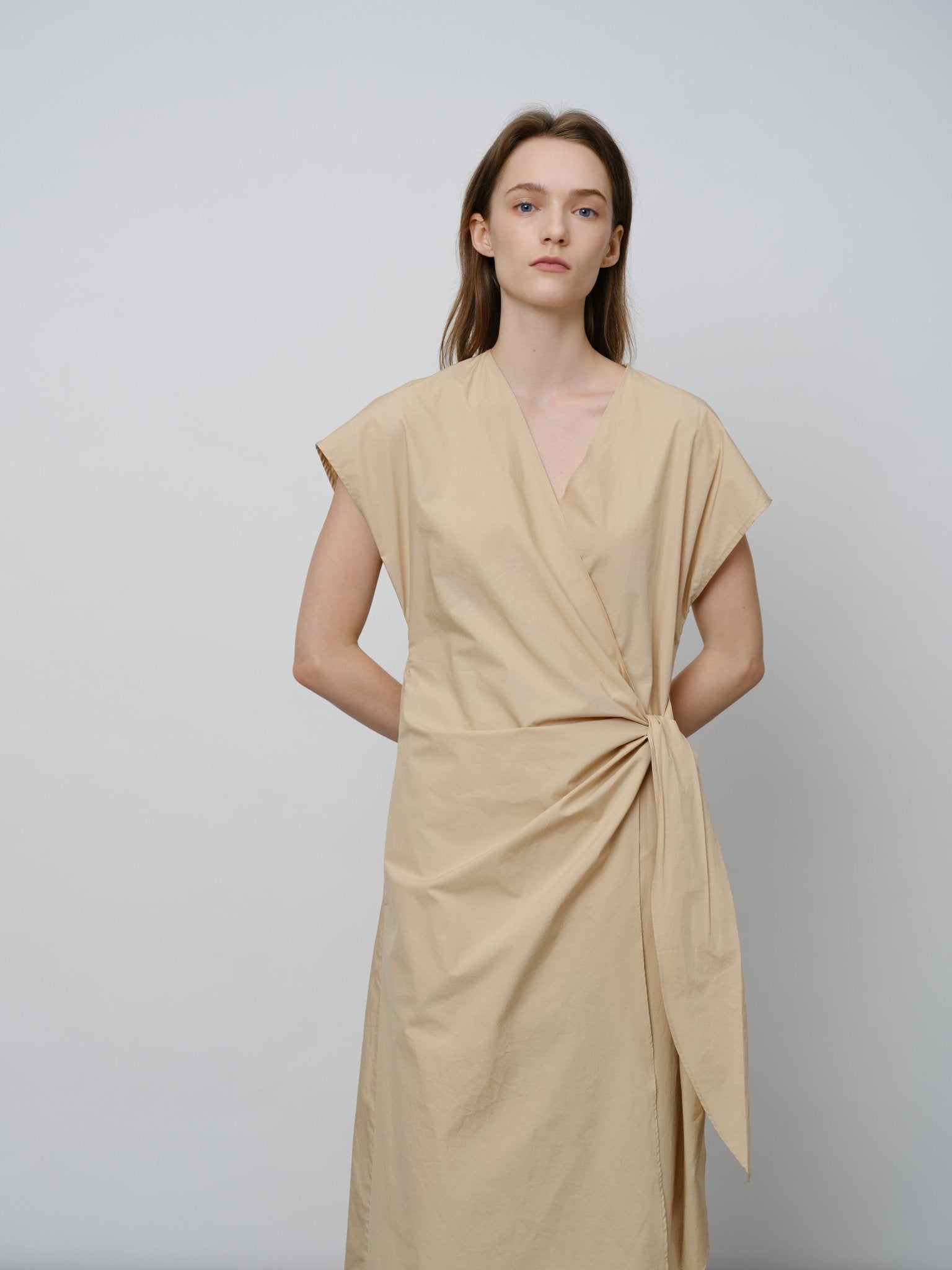 Luxury Pima Cotton Twist - Waist Dress - UNIQUE ATTRACTION