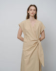 Luxury Pima Cotton Twist - Waist Dress - UNIQUE ATTRACTION