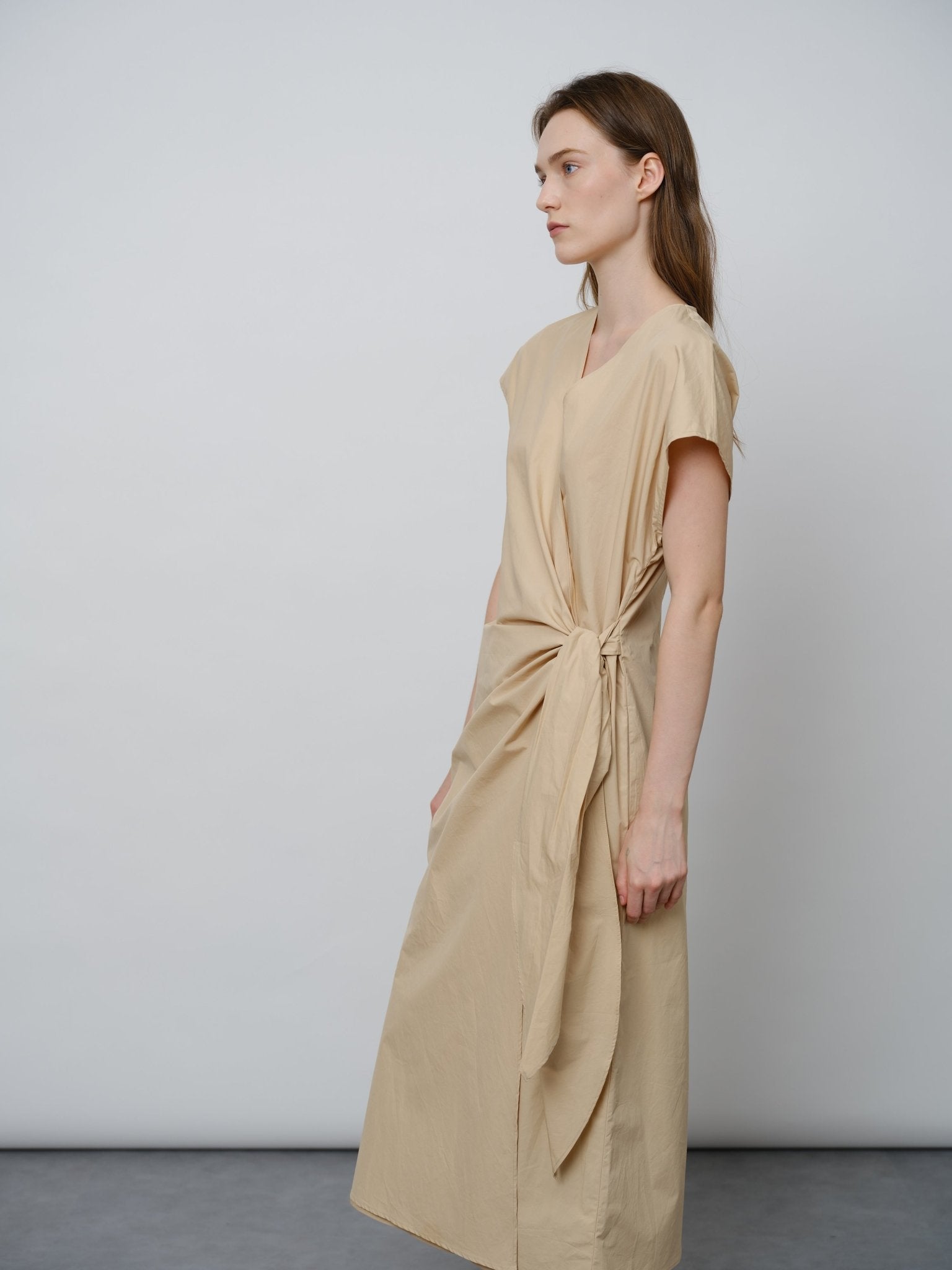 Luxury Pima Cotton Twist - Waist Dress - UNIQUE ATTRACTION