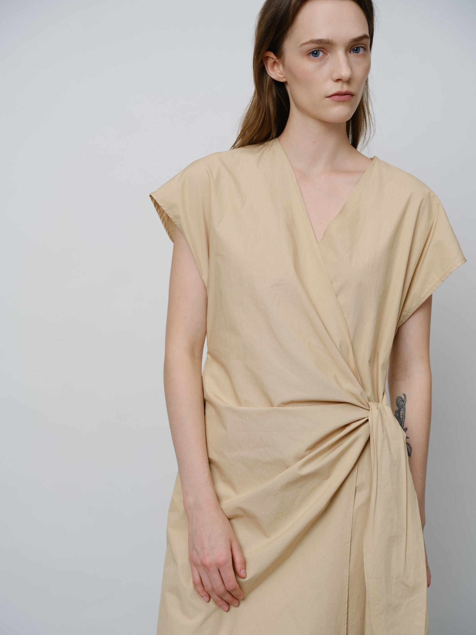 Luxury Pima Cotton Twist - Waist Dress - UNIQUE ATTRACTION