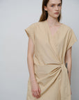 Luxury Pima Cotton Twist - Waist Dress - UNIQUE ATTRACTION