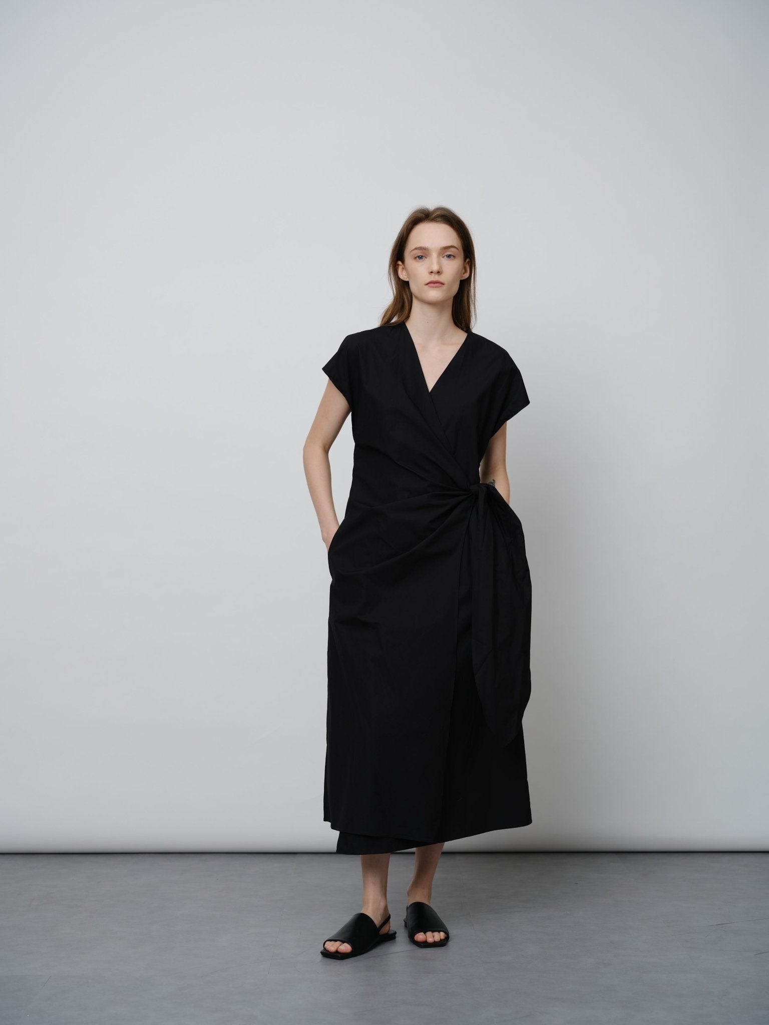 Luxury Pima Cotton Twist - Waist Dress - UNIQUE ATTRACTION
