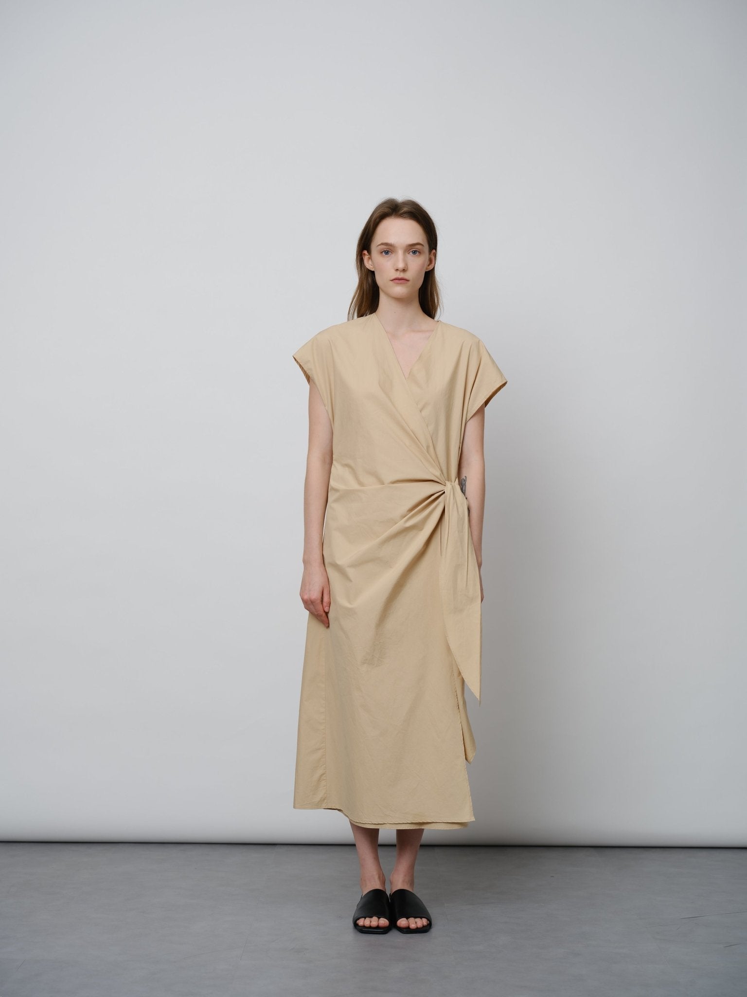 Luxury Pima Cotton Twist - Waist Dress - UNIQUE ATTRACTION