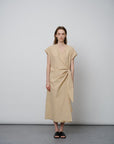 Luxury Pima Cotton Twist - Waist Dress - UNIQUE ATTRACTION