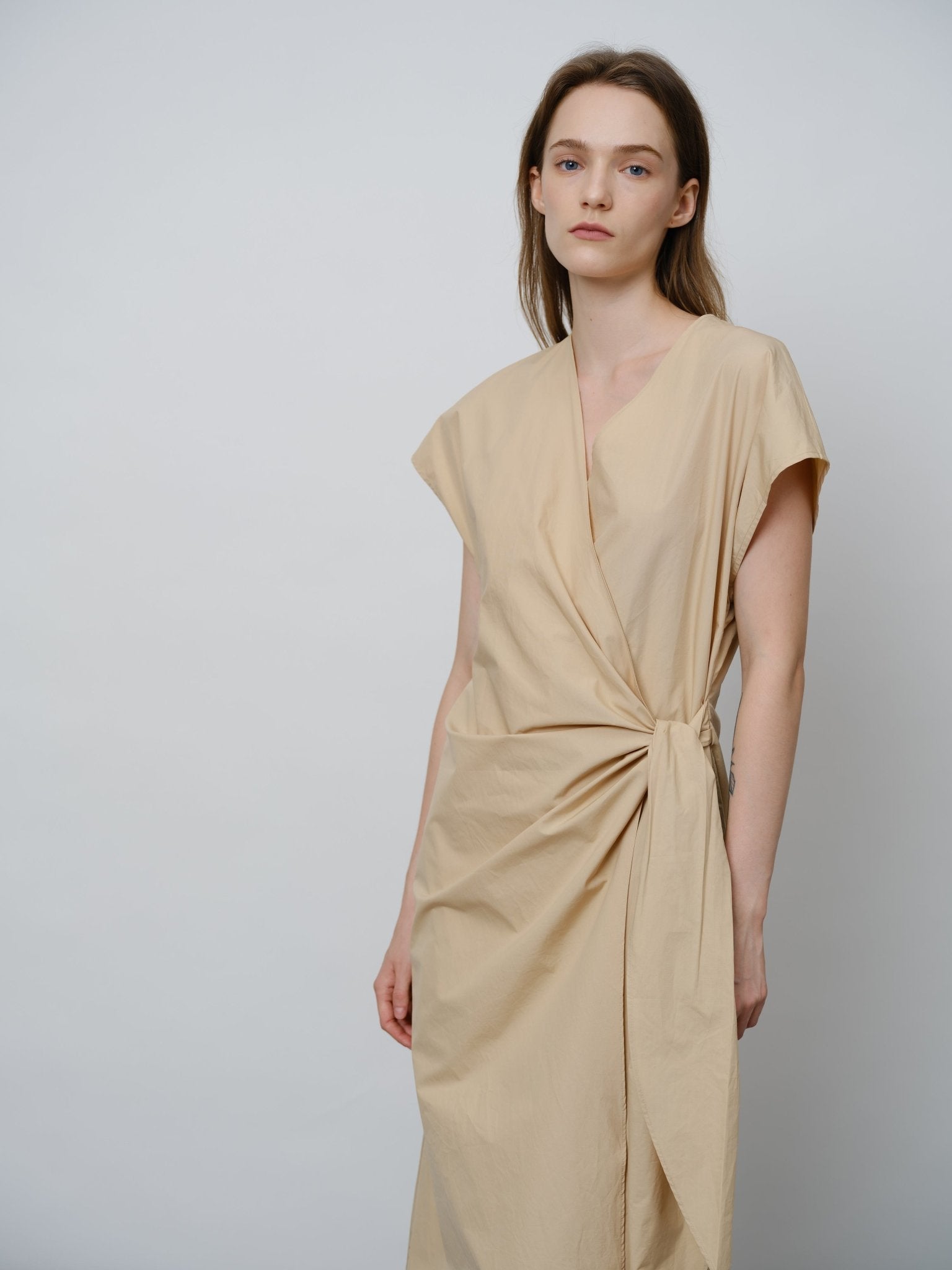 Luxury Pima Cotton Twist - Waist Dress - UNIQUE ATTRACTION