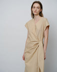 Luxury Pima Cotton Twist - Waist Dress - UNIQUE ATTRACTION
