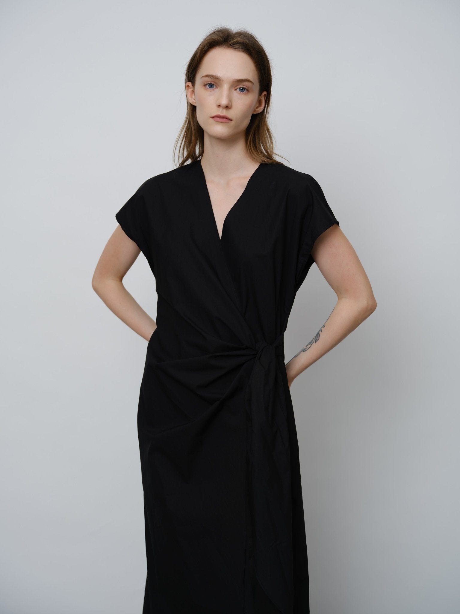 Luxury Pima Cotton Twist - Waist Dress - UNIQUE ATTRACTION