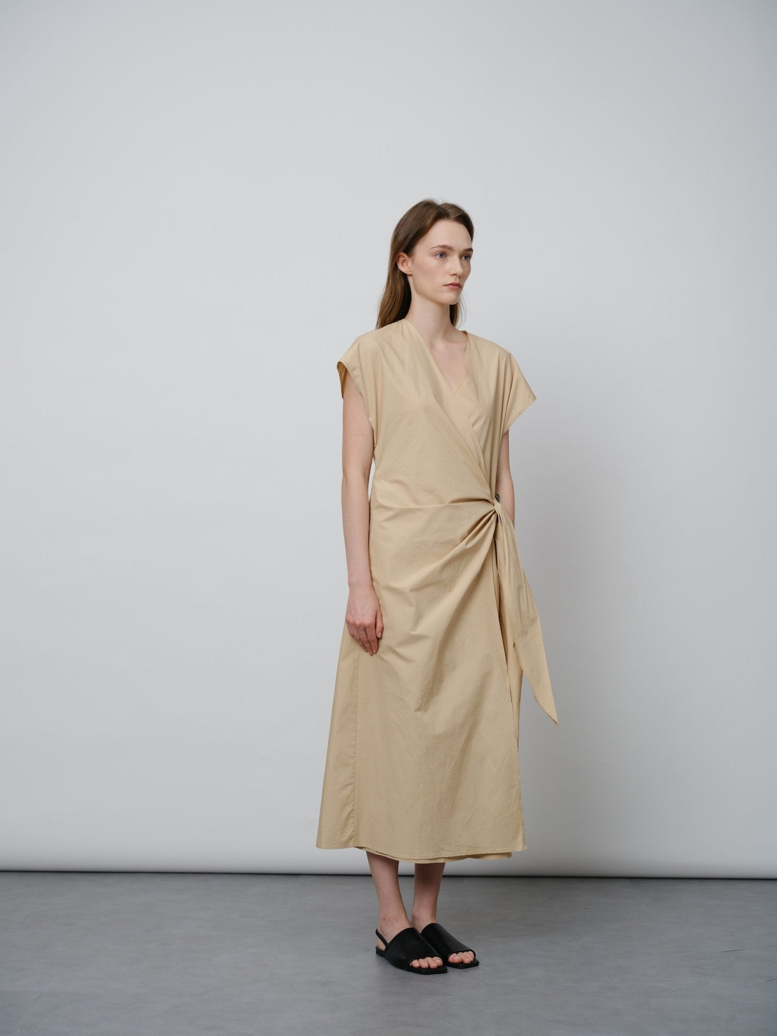 Luxury Pima Cotton Twist - Waist Dress - UNIQUE ATTRACTION