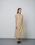 Luxury Pima Cotton Twist - Waist Dress - UNIQUE ATTRACTION